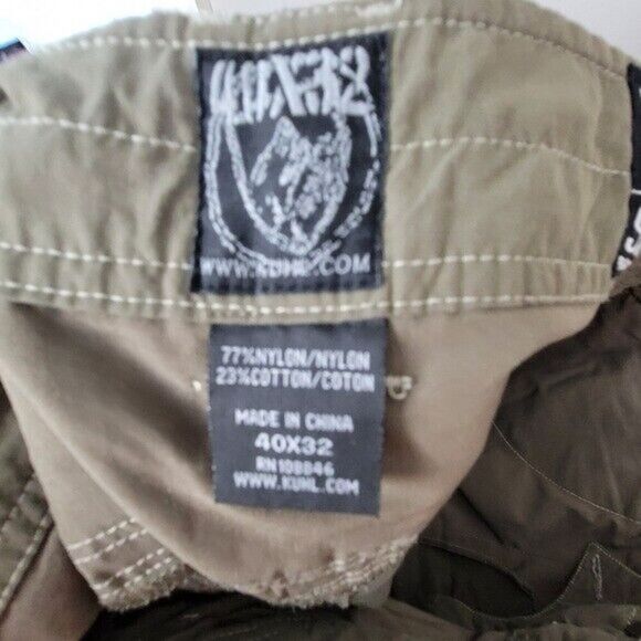 Kuhl Mens Liberator Convertible Hiking Outdoor Shorts Only No Legs Green 40 - Picture 4 of 5